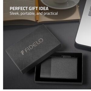 Fidelo Black Wallet with Gift Box